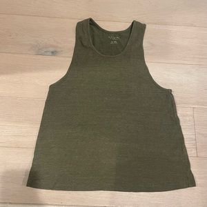 Madewell “miles” loungewear line green tank
